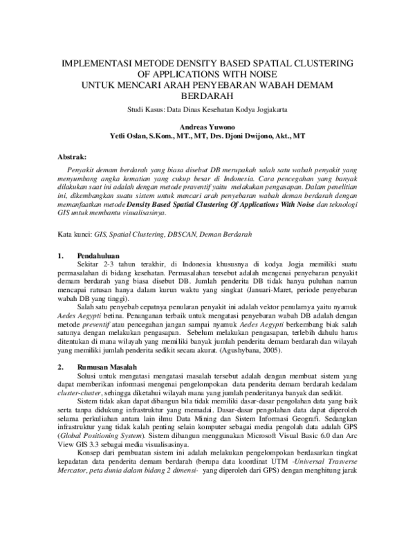 (PDF) Implementasi Metode Density Based Spatial Clustering of ...