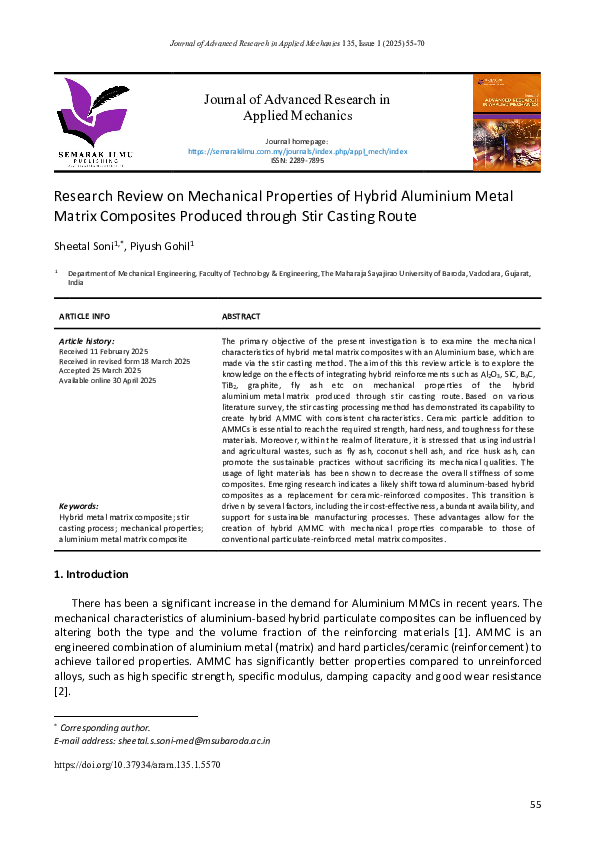 (PDF) Research Review on Mechanical Properties of Hybrid Aluminium ...