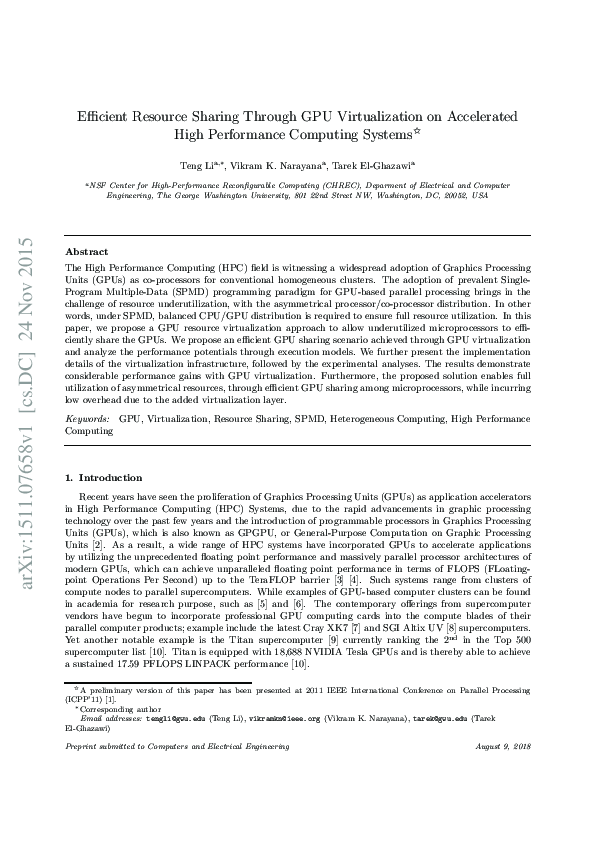 (PDF) Efficient Resource Sharing Through GPU Virtualization on ...