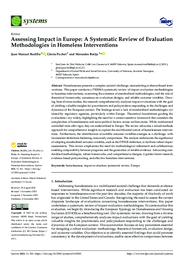(PDF) Assessing Impact in Europe: A Systematic Review of Evaluation ...