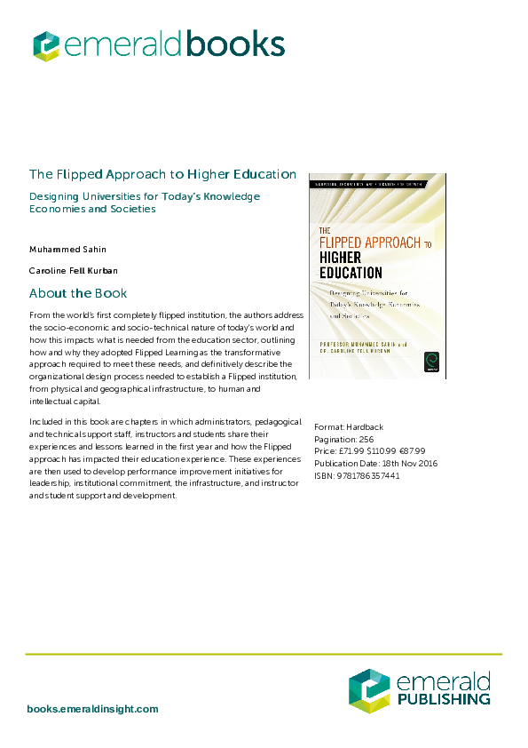 (PDF) The Flipped Approach to Higher Education