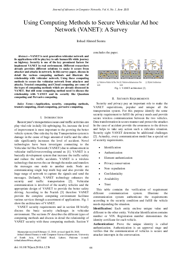(PDF) Vehicular Ad Hoc Network (VANET): A Survey, Challenges, and ...