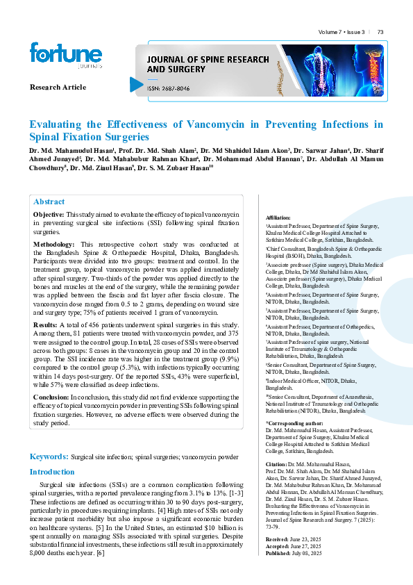 (PDF) Evaluating the effectiveness of vancomycin in preventing ...