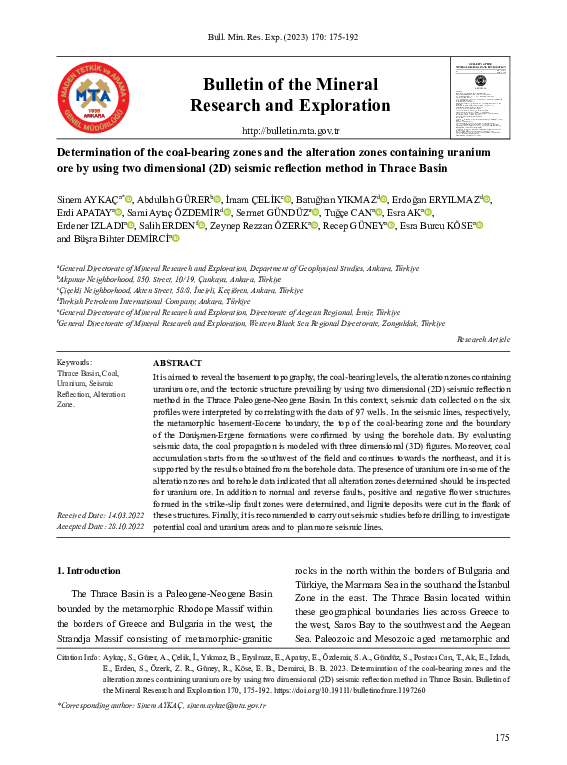 (PDF) Determination of the coal-bearing zones and the alteration zones ...