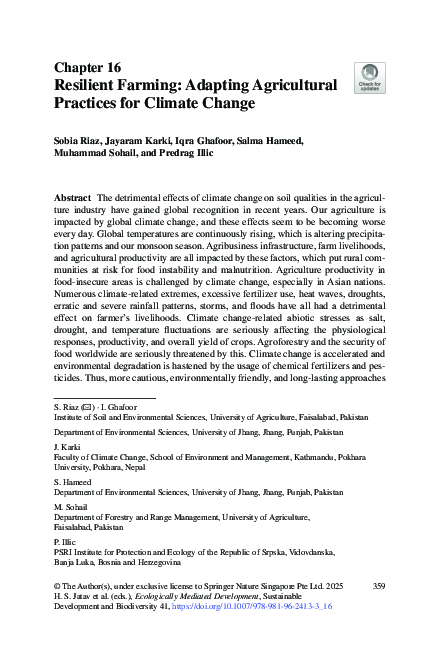 (PDF) Resilient Farming: Adapting Agricultural Practices for Climate Change