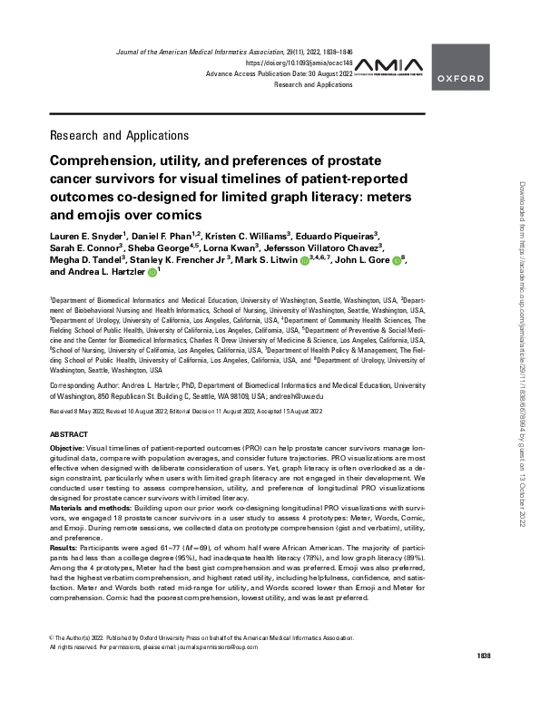 (PDF) Comprehension, utility, and preferences of prostate cancer ...