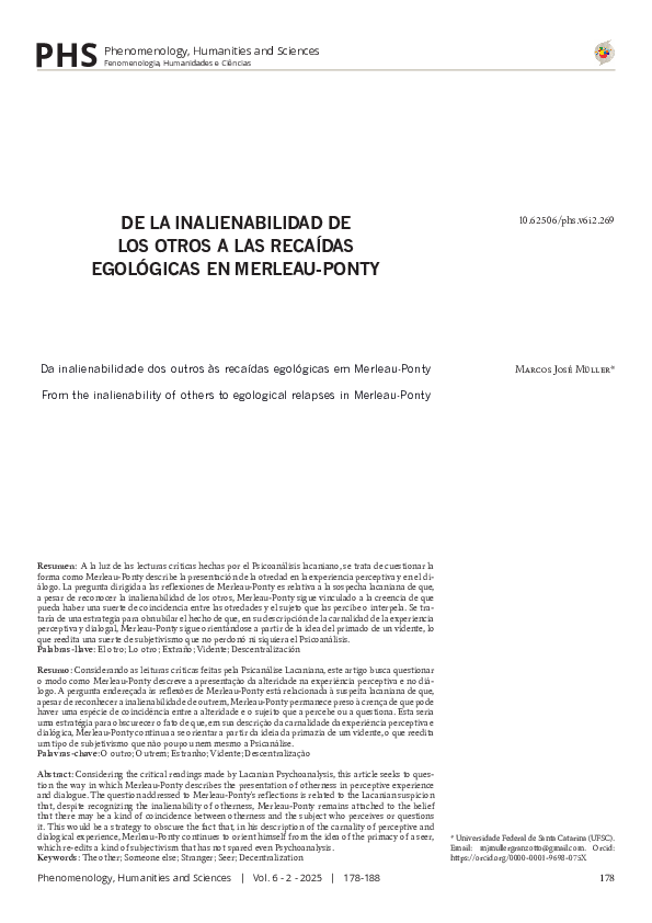 (PDF) PHS Phenomenology, Humanities and Sciences Fenomenologia ...
