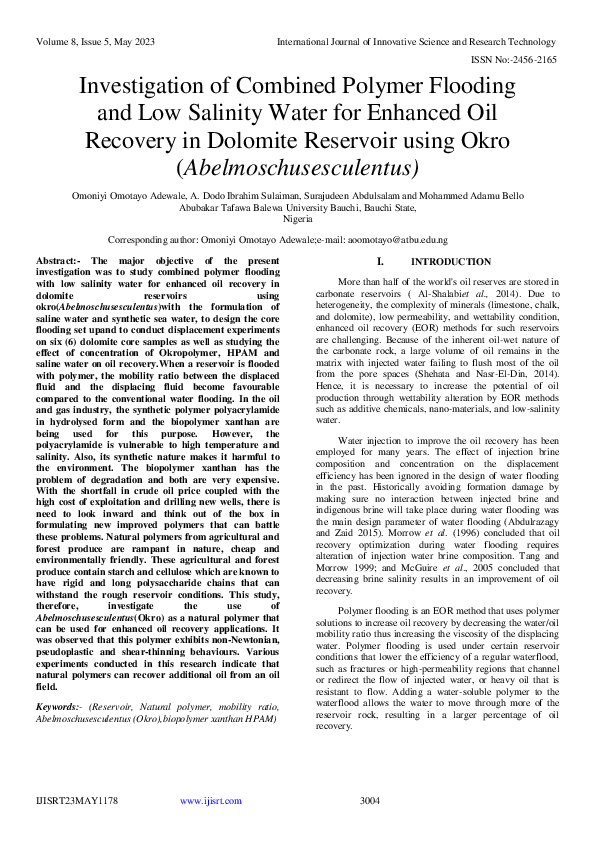 (PDF) Investigation of Combined Polymer Flooding and Low Salinity Water ...