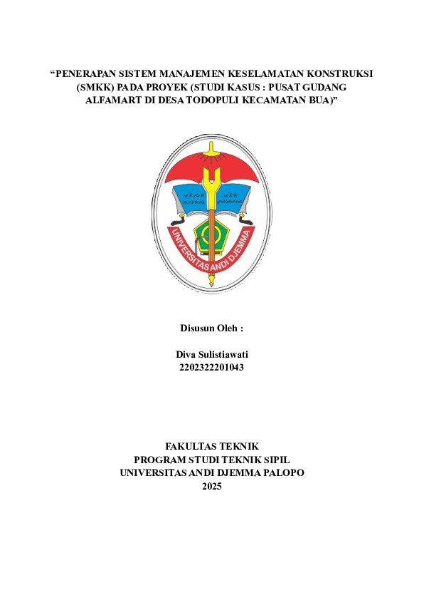 (PDF) “PENERAPAN SISTEM MANAJEMEN KESELAMATAN KONSTRUKSI (SMKK) PADA ...