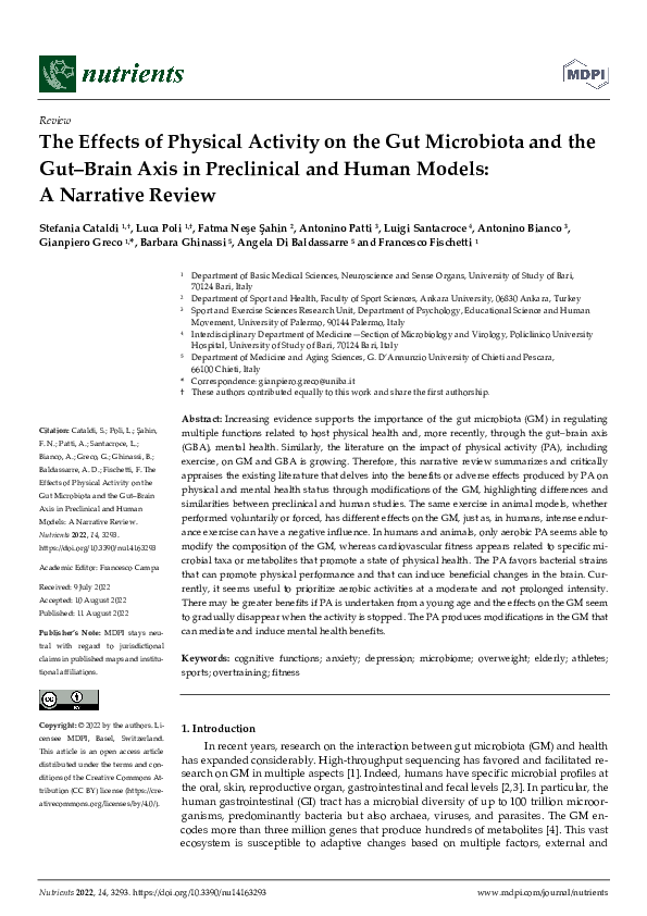 (PDF) The Effects of Physical Activity on the Gut Microbiota and the ...