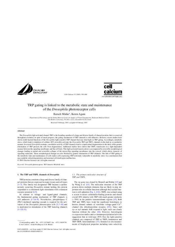 (PDF) TRP gating is linked to the metabolic state and maintenance of ...