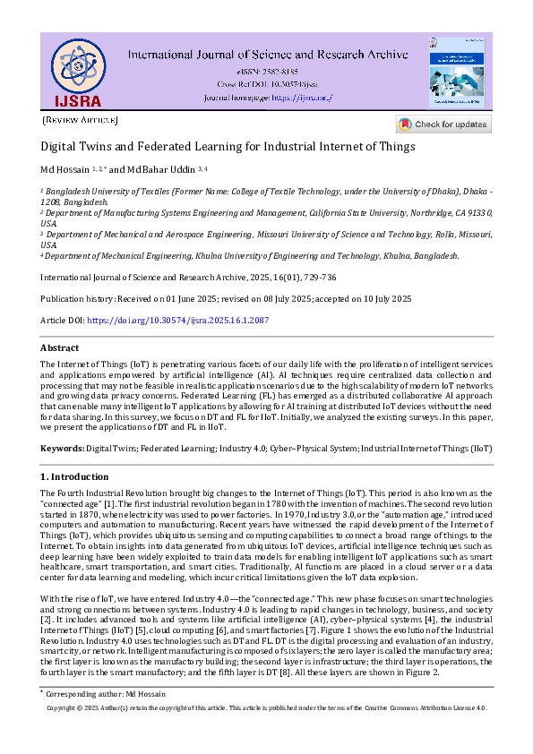 (PDF) Digital Twins and Federated Learning for Industrial Internet of ...