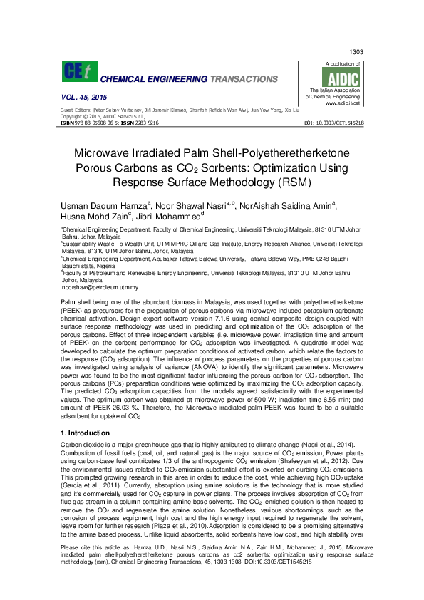 (PDF) Microwave irradiated palm shell-polyetheretherketone porous ...