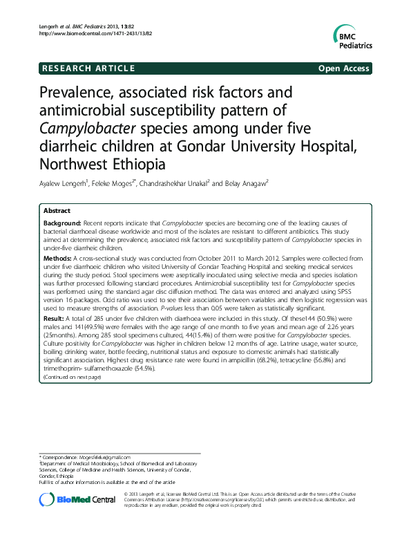 (PDF) Prevalence, associated risk factors and antimicrobial ...