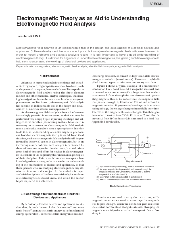 (PDF) Electromagnetic Theory as an Aid to Understanding Electromagnetic ...