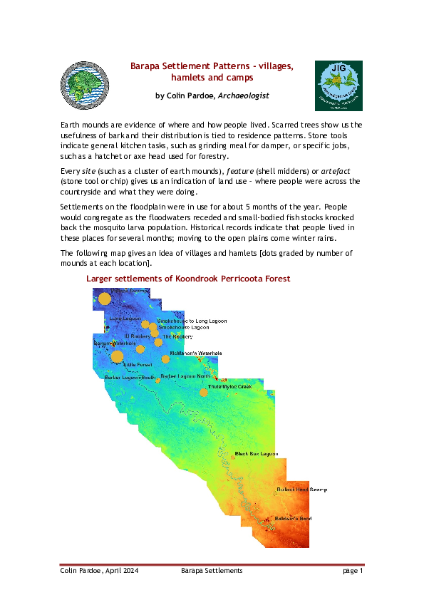 (PDF) Pardoe 2024 Barapa Settlement Patterns leaflet