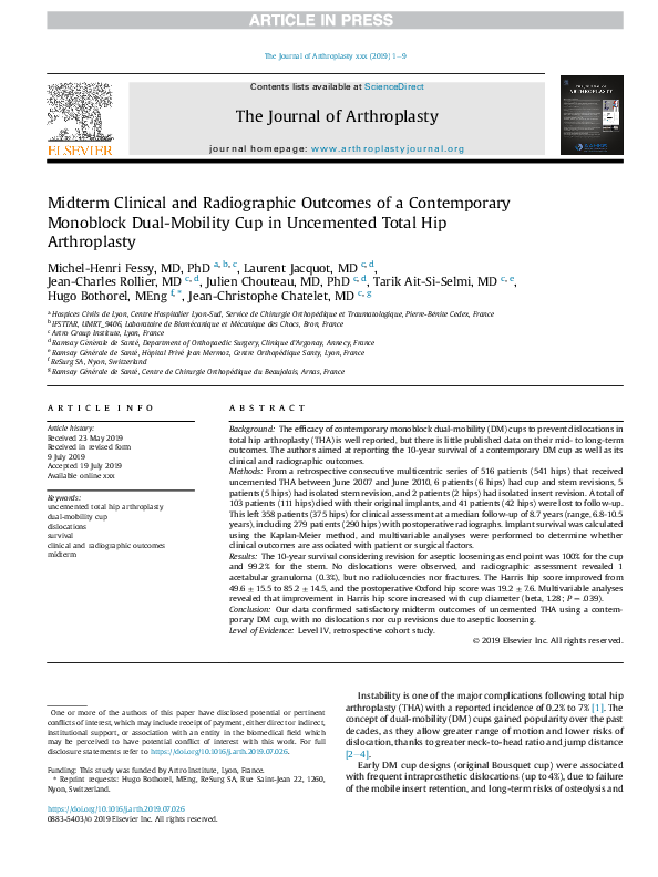 (PDF) Midterm Clinical and Radiographic Outcomes of a Contemporary ...