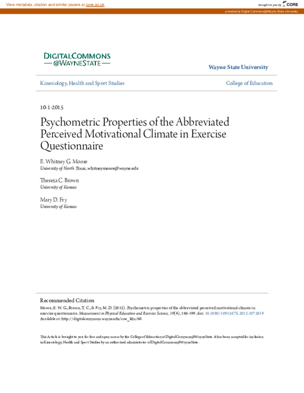 (PDF) Psychometric Properties of the Abbreviated Perceived Motivational ...