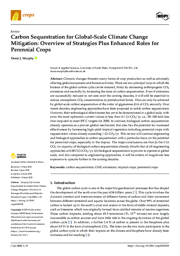 (PDF) Carbon Sequestration for Global-Scale Climate Change Mitigation ...