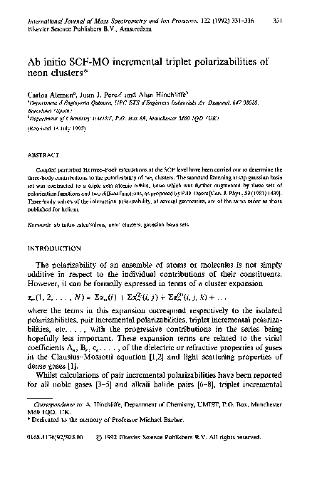 (PDF) Ab initio SCF-MO incremental triplet polarizabilities of neon ...