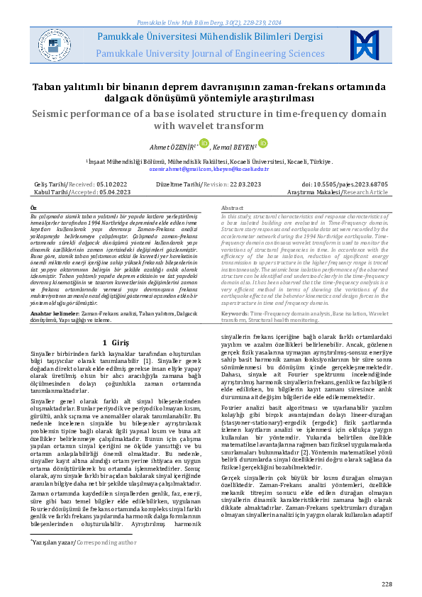 (PDF) Seismic performance of a base isolated structure in time ...