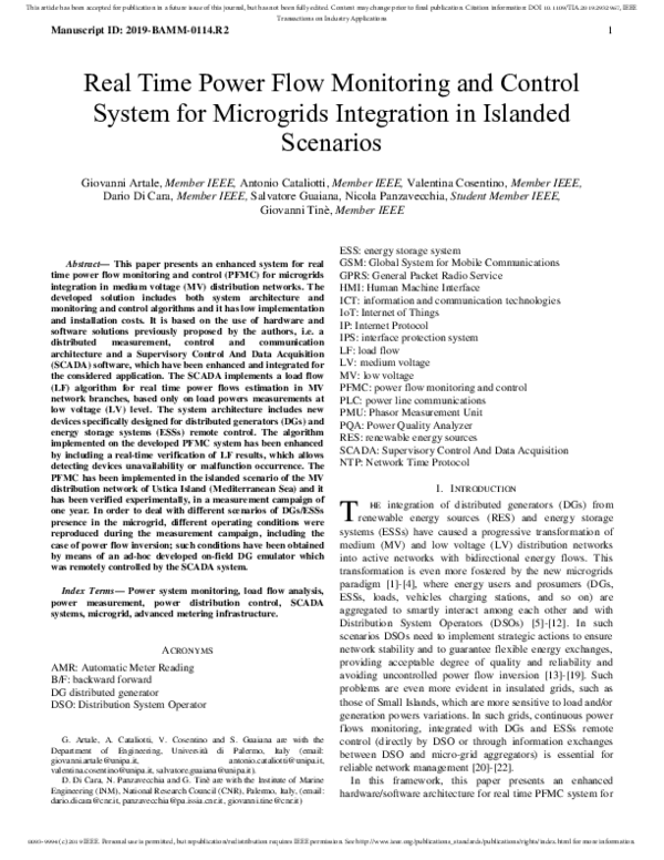 (PDF) Real-Time Power Flow Monitoring and Control System for Microgrids ...