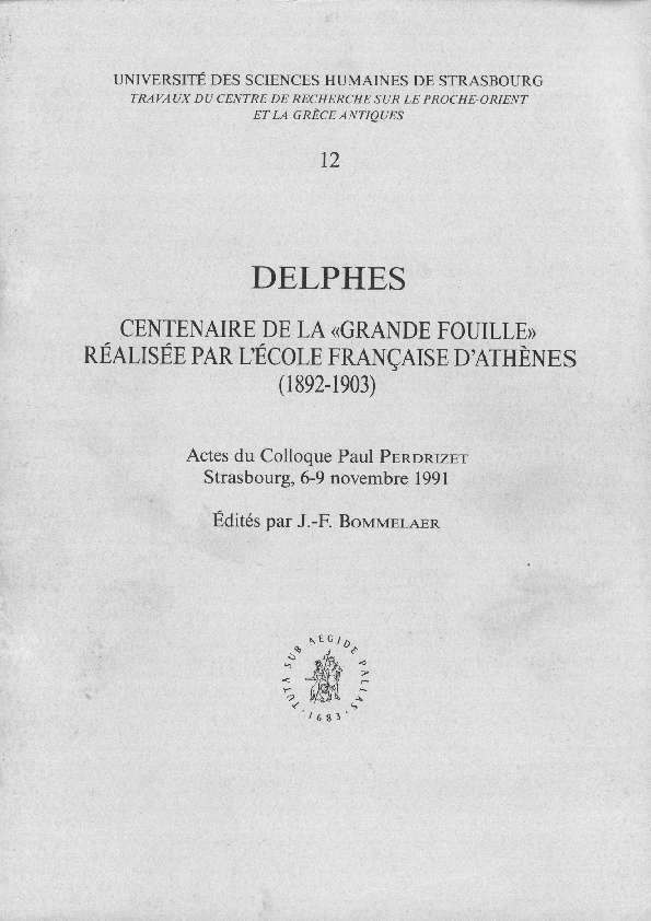 (PDF) Deux trésors archaïques en poros à Delphes