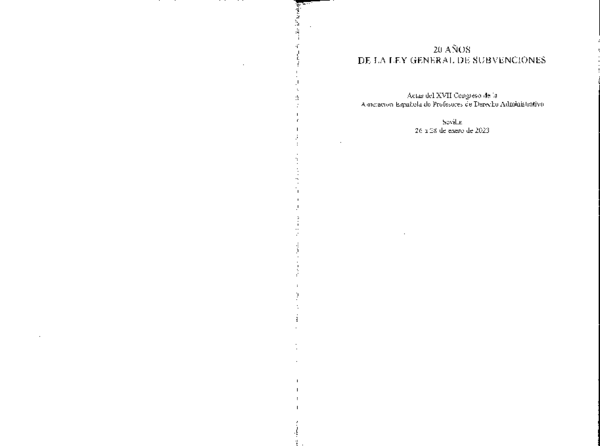 (PDF) 20 años de la Ley General de Subvenciones. Actas del XVII ...