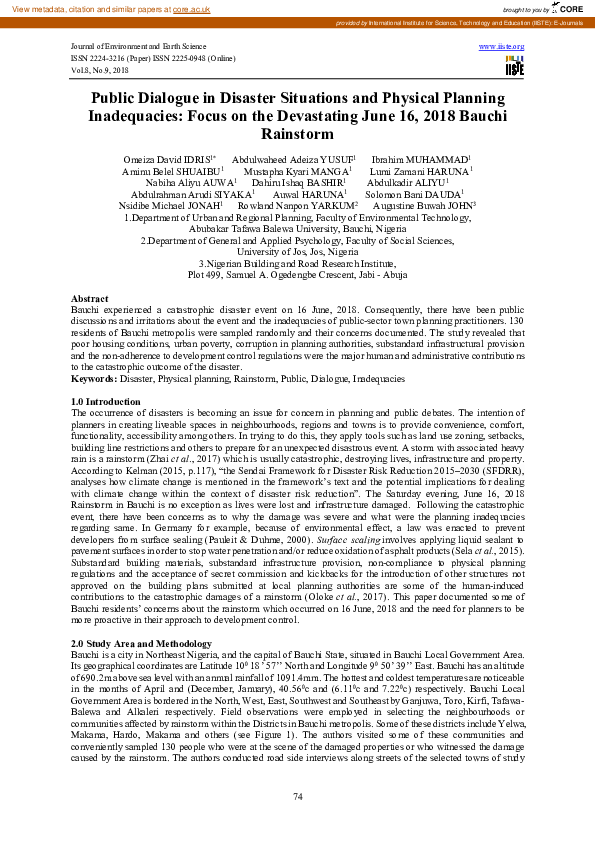 (PDF) Public Dialogue in Disaster Situations and Physical Planning ...