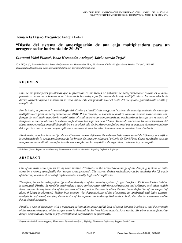 (PDF) Diseño del sistema de amortiguación de una caja multiplicadora ...