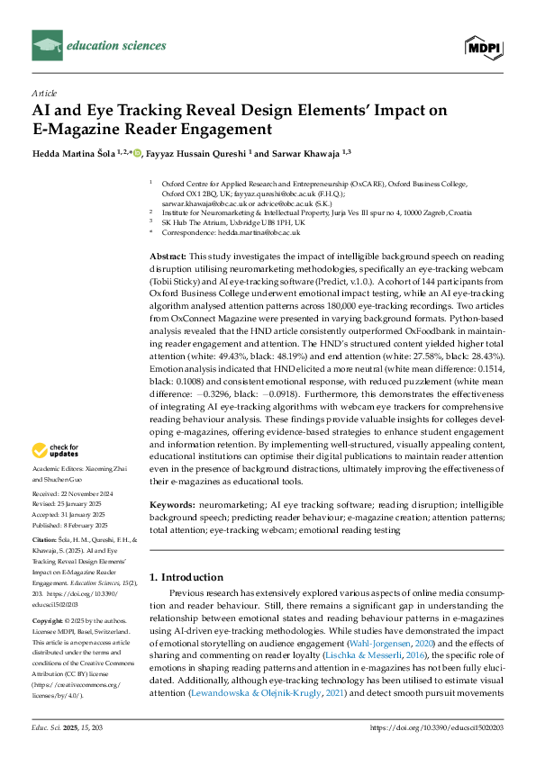 (PDF) AI and Eye Tracking Reveal Design Elements' Impact on E-Magazine ...
