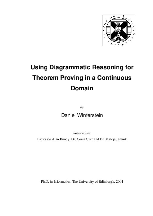 (PDF) Using Diagrammatic Reasoning for Theorem Proving in a Continuous ...