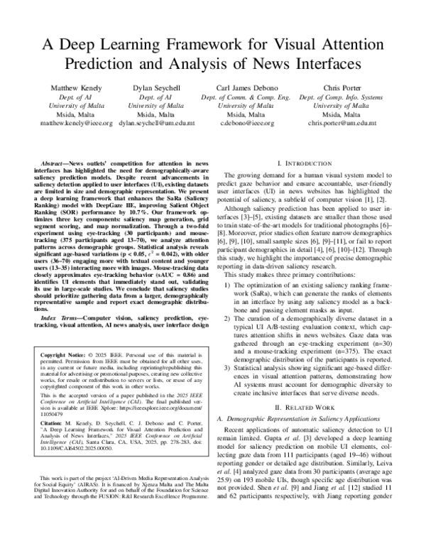 (PDF) A Deep Learning Framework for Visual Attention Prediction and ...