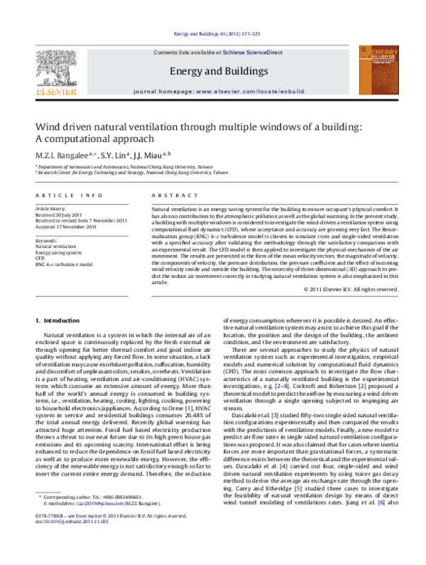 (PDF) Wind driven natural ventilation through multiple windows of a ...