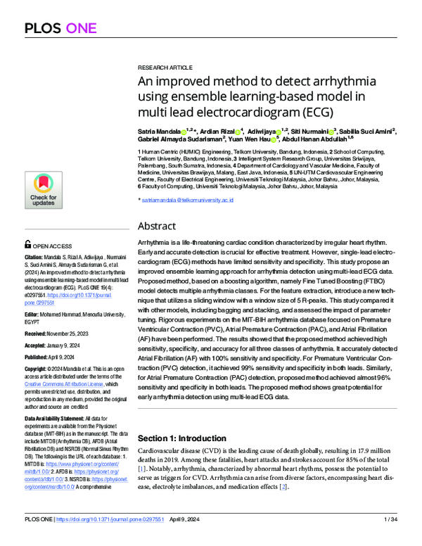 (PDF) An improved method to detect arrhythmia using ensemble learning ...