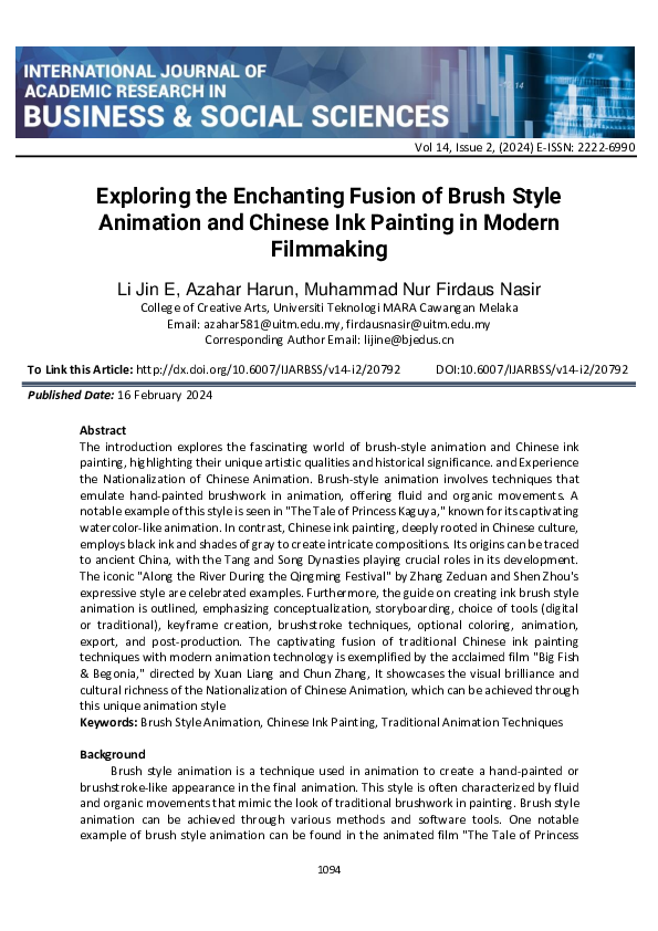 (PDF) Exploring the Enchanting Fusion of Brush Style Animation and ...