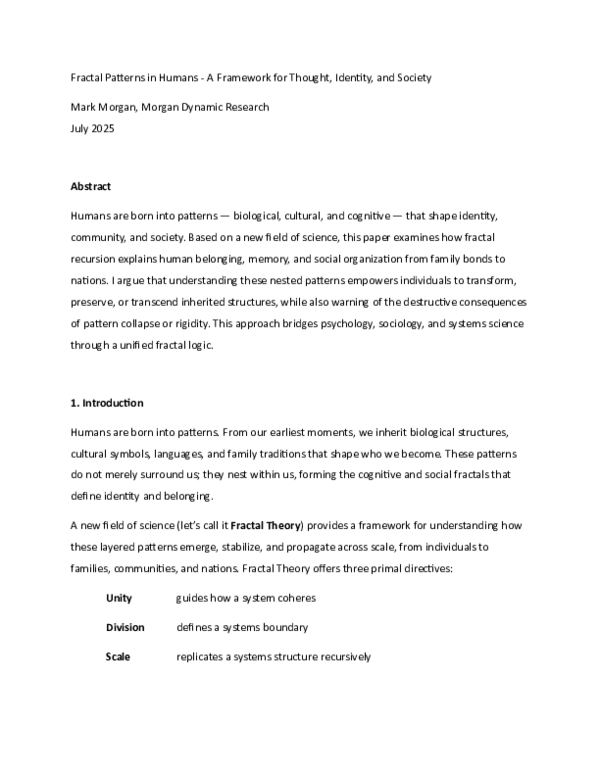 (PDF) Fractal Patterns in Humans -A Framework for Thought, Identity ...