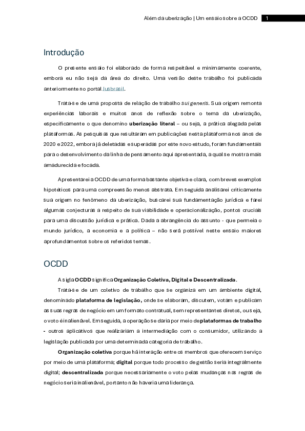 (PDF) Além da uberização | Um ensaio sobre a OCDD