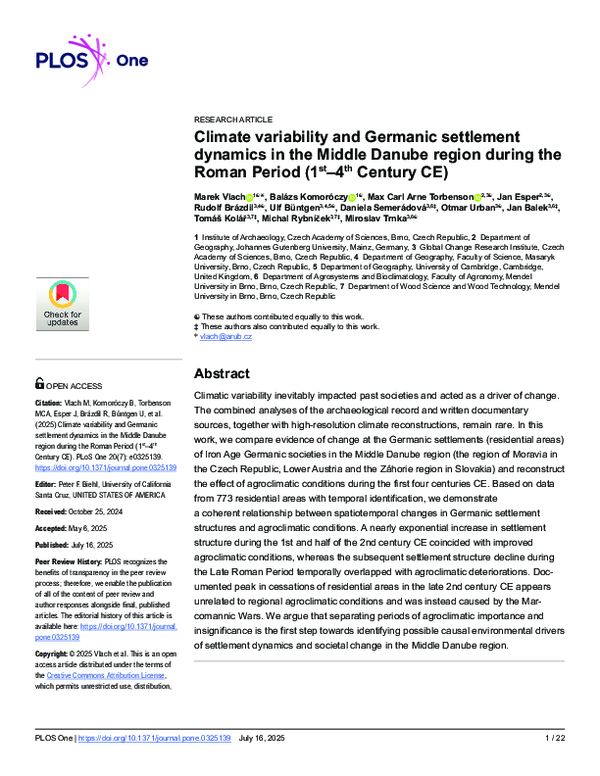 (PDF) Climate variability and Germanic settlement dynamics in the ...