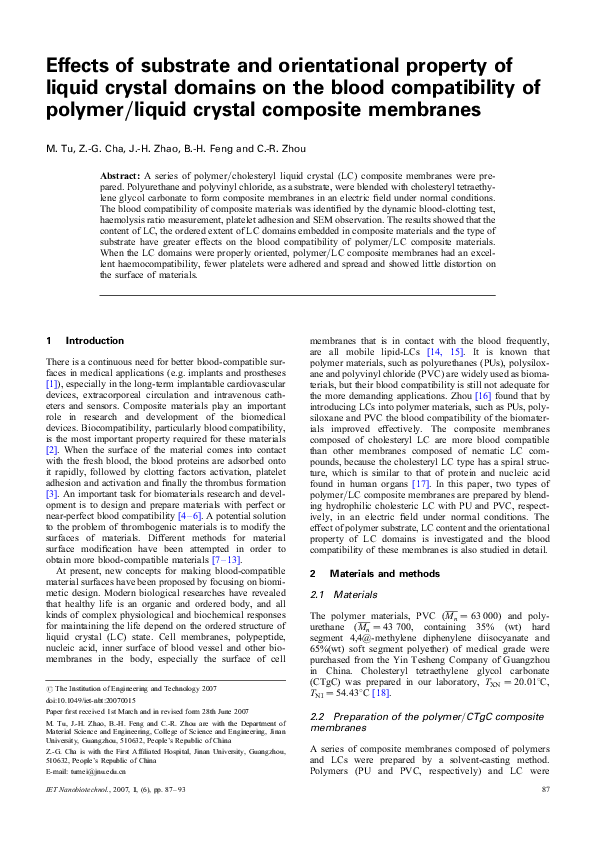 (PDF) Effects of substrate and orientational property of liquid crystal ...