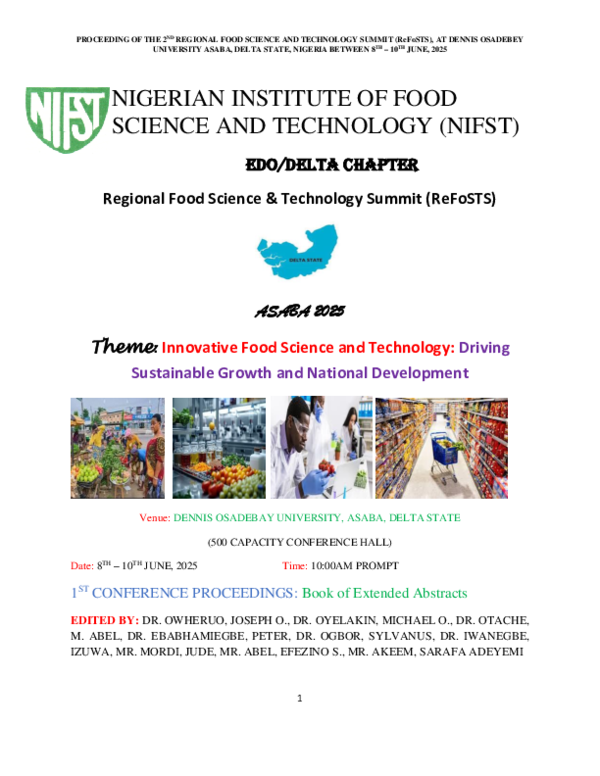 (PDF) Innovative Food Science and Technology: Driving Sustainable ...