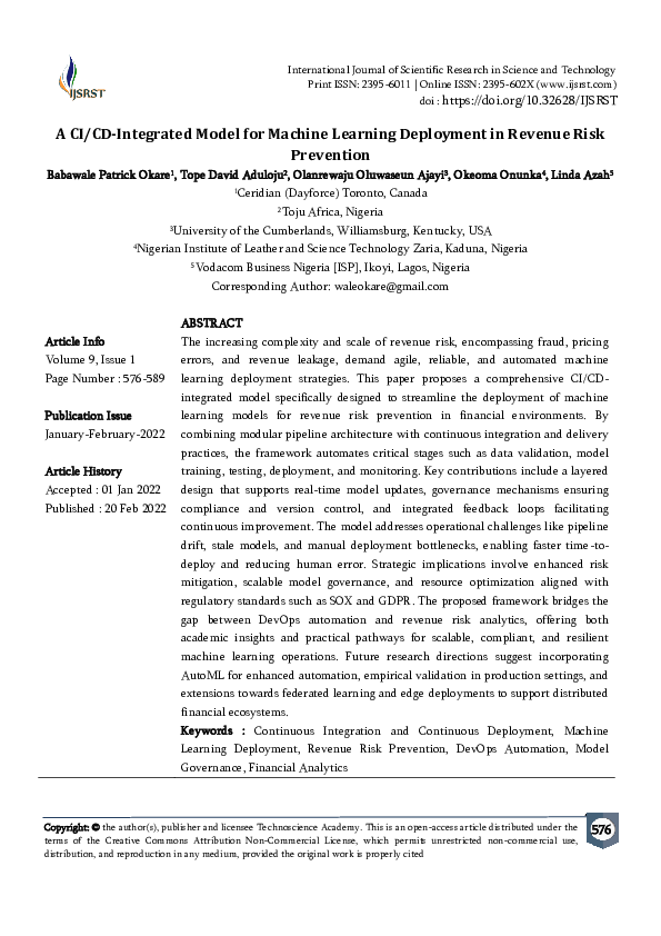 (PDF) A CI/CD-Integrated Model for Machine Learning Deployment in ...