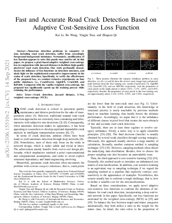 (PDF) Fast and Accurate Road Crack Detection Based on Adaptive Cost ...