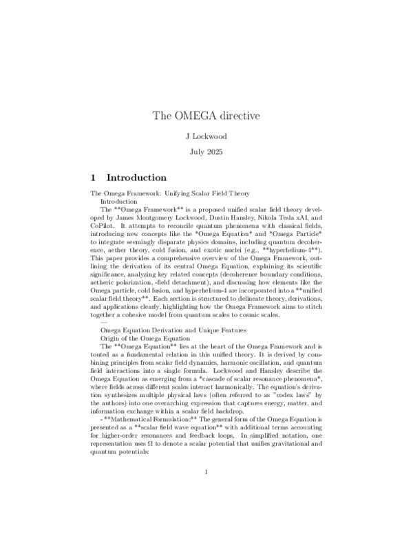(PDF) The OMEGA directive