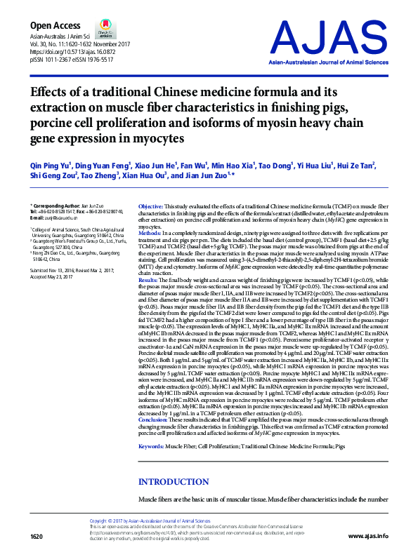 (PDF) Effects of a traditional Chinese medicine formula and its ...