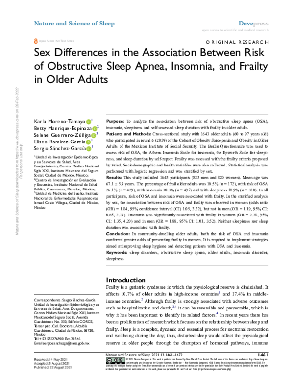 (PDF) Sex Differences in the Association Between Risk of Obstructive ...