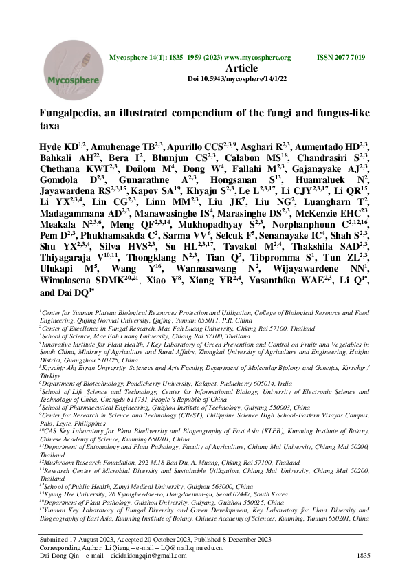 (PDF) Fungalpedia, an illustrated compendium of the fungi and fungus ...
