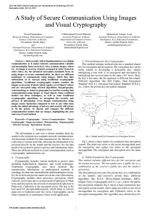 (PDF) A Study of Secure Communication Using Images and Visual Cryptography