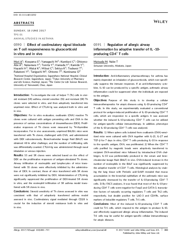 (PDF) Poster Session TPS