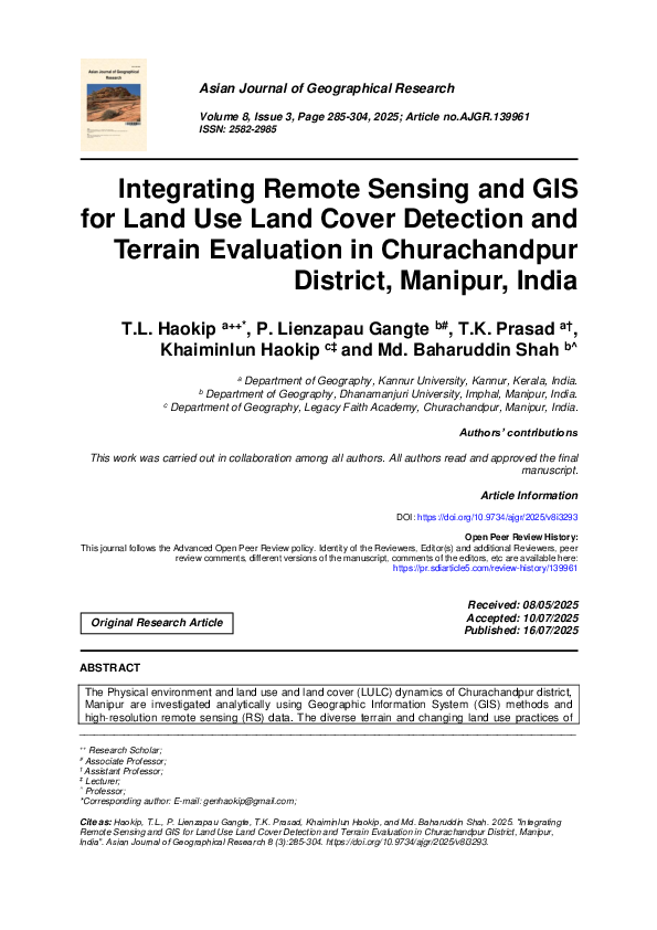 (PDF) Integrating Remote Sensing and GIS for Land Use Land Cover ...